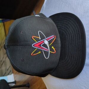 New Era Black Albuquerque Isotopes Ball Cap with Red and Orange Logo